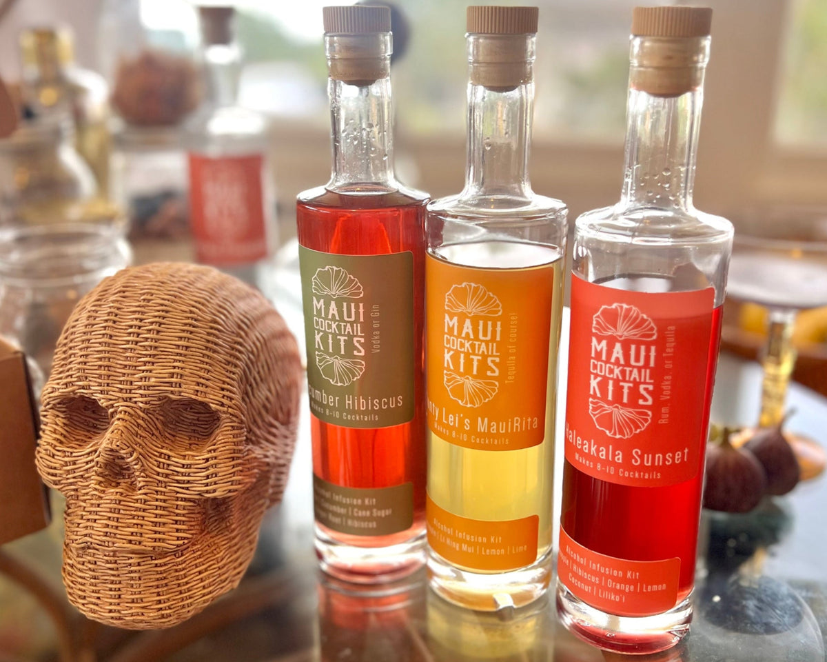 Halloween Scull and Maui Cocktail Kit Infusions Holiday Bundle