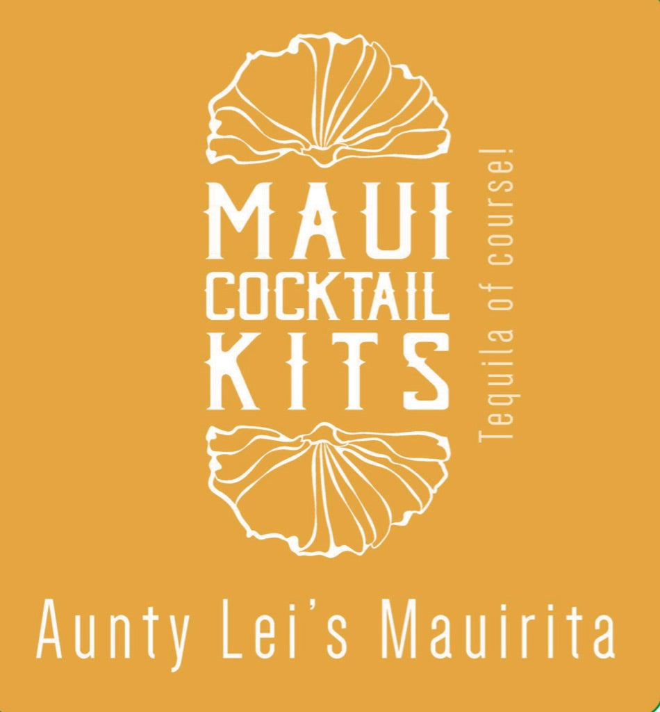 maui cocktail kits aunty leis mauirita product label
